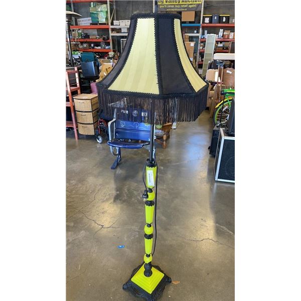 GREEN AND BLACK ART DECO FLOOR LAMP