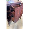 Image 5 : 2 CUPBOARD BAR UNIT WITH SLIDE OUT MIDDLE DRAWER