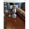 Image 2 : PAIR OF BRUSHED METAL TABLE LAMPS