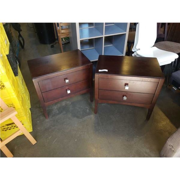 PAIR OF 2 DRAWER NIGHTSTANDS