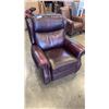 Image 1 : BURGUNDY LEATHER RECLINER