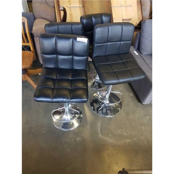 4 GAS LIFT PADDED BAR STOOLS