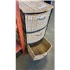 Image 2 : 4 TIER WOOD SHELF AND WICKER ORGANIZER