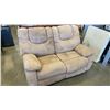 Image 1 : BROWN MICROFIBER RECLINING LOVESEAT