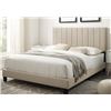 Image 1 : AS NEW LINON LIORE BEIGE QUEEN SIZE BED FRAME - RETAIL $429