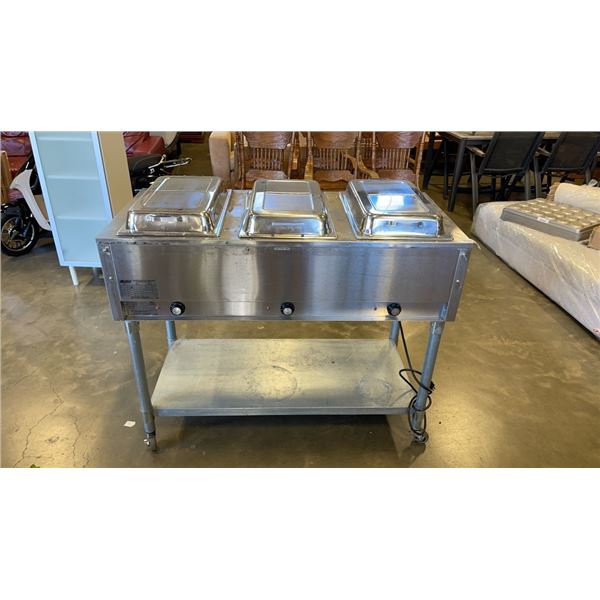 COMMERCIAL STAINLESS 3 SECTION FOOD WARMER