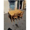 Image 2 : IKEA DINING TABLE AND 4 LADDERBACK CHAIRS