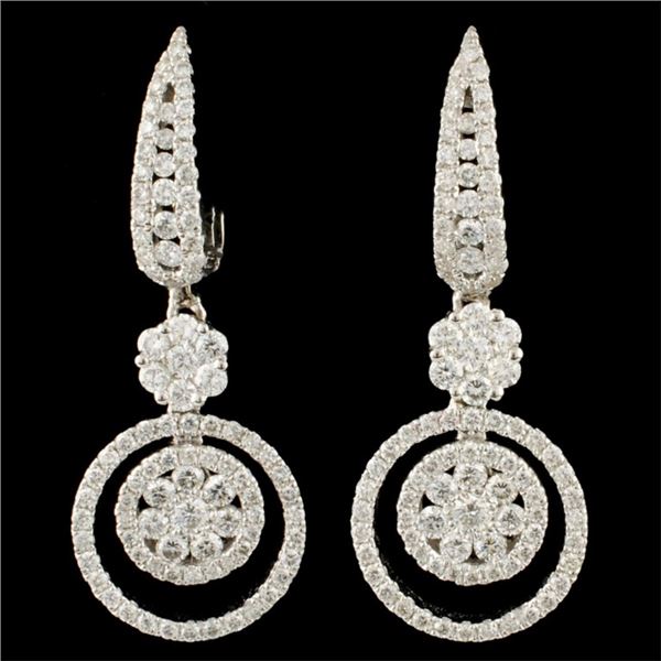 18K Gold 1.43ctw Diamond Earrings