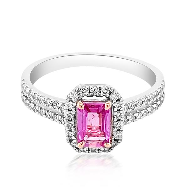 0.58ct Natural PINK SAPPHIRE 14K Rose Gold 2.55gm Ring