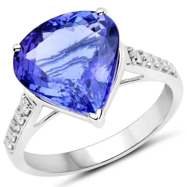 4.98ct Tanzanite 14K White Gold Ring