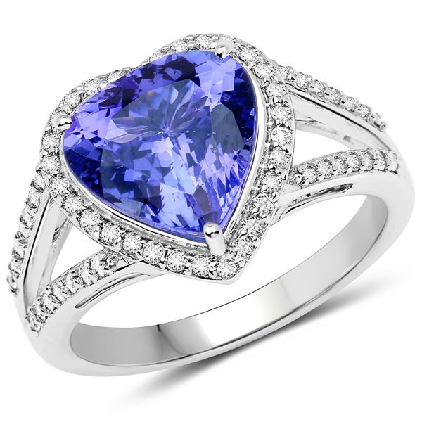 4.62ct Tanzanite 14K White Gold Ring