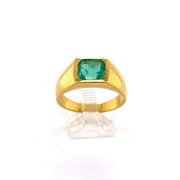 1.65ct Emerald 18K YG 6.71gm Ring