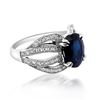 Image 2 : 3.12ct Natural Ceylon Blue Sapphire 14K White Gold Ring