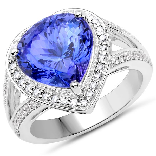 6.22ct Tanzanite 14K White Gold Ring