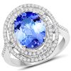 Image 1 : 3.6ct Tanzanite 14K White Gold Ring