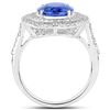 Image 2 : 3.6ct Tanzanite 14K White Gold Ring