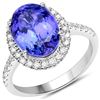 Image 1 : 5.17ct Tanzanite 14K White Gold Ring