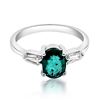 Image 1 : 0.81ct Natural Emerald 14K White Gold Ring