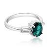 Image 2 : 0.81ct Natural Emerald 14K White Gold Ring