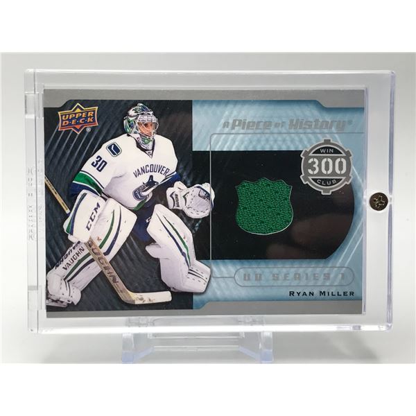 2015 UPPER DECK SERIES ONE NO.300-RM RYAN MILLER A PIECE OF HISTORY 300 WIN CLUB PATCH