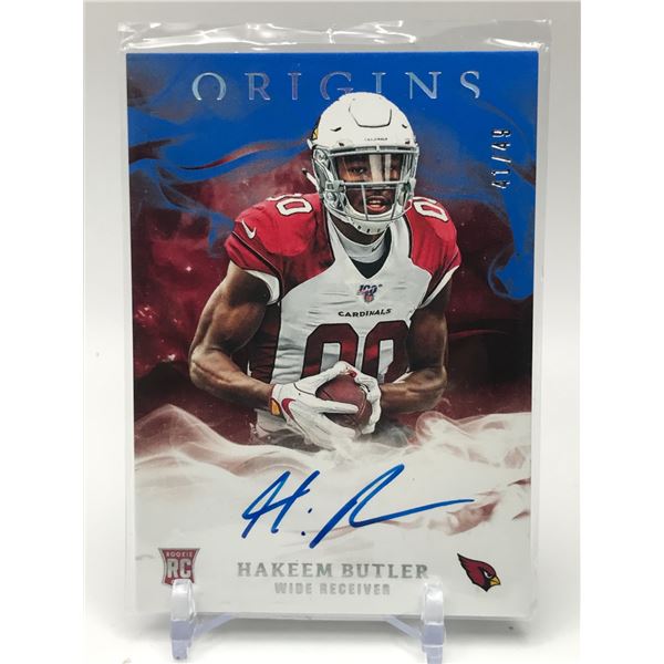 2019 PANINI ORIGINS NO.RA-HB HAKEEN BUTLER ROOKIE AUTO 41/49