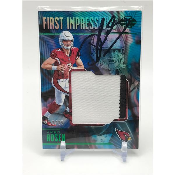 2018 PANINI ILLUSIONS NO.FI-JR JOSH ROSEN FIRST IMPRESSIONS PATCH AUTO 12/25