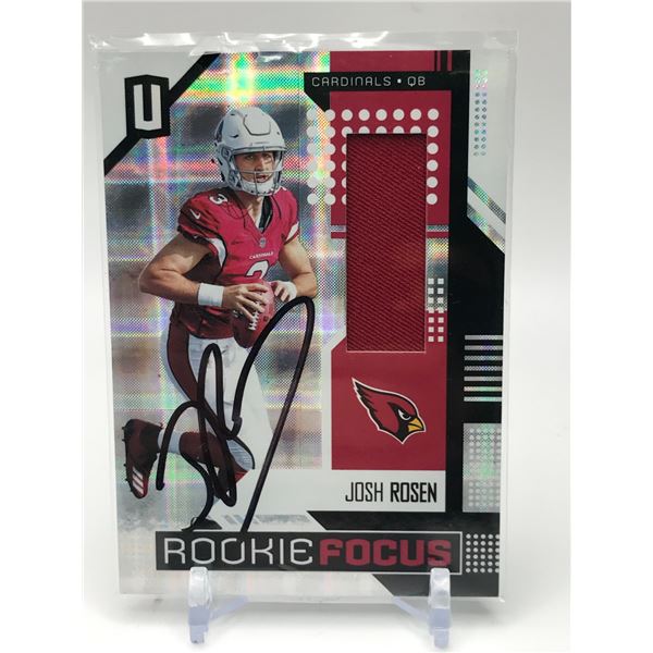 2018 PANINI UNPARALLELED NO.RF-JR JOSH ROSEN ROOKIE FOCUS PATCH AUTO