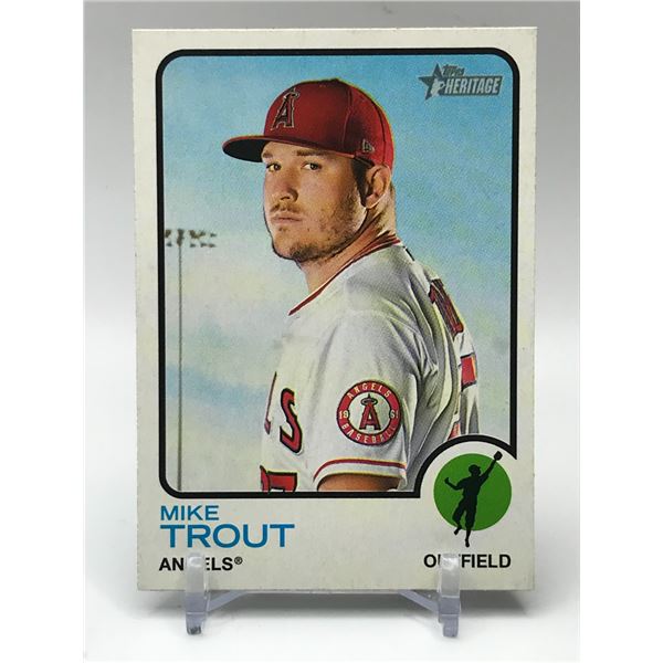 2022 TOPPS HERITAGE NO.100 MIKE TROUT