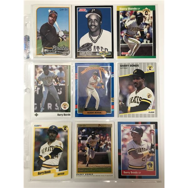 LOT OF BARRY BONDS INSERT CARDS