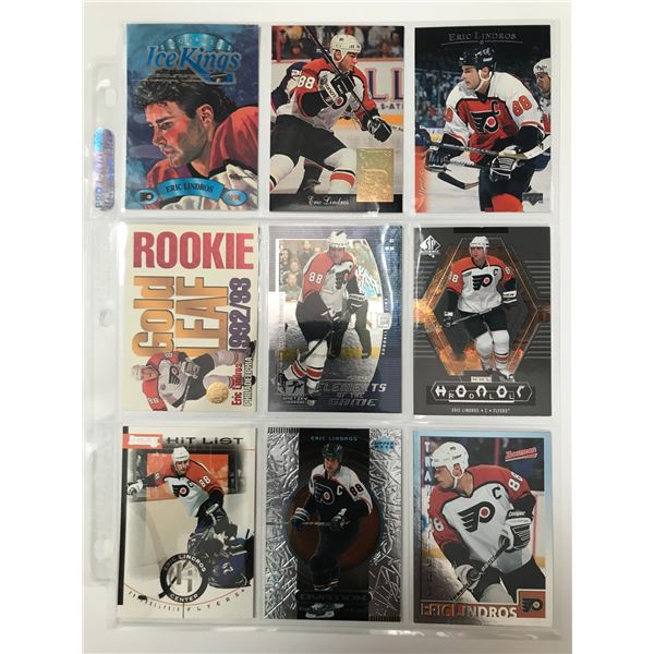 LOT OF ERIC LINDROS INSERT CARDS