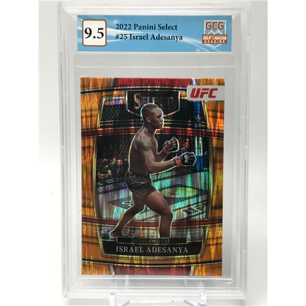 2022 PANINI SELECT NO.25 ISRAEL ADESANYA GCG GRDAED 9.5