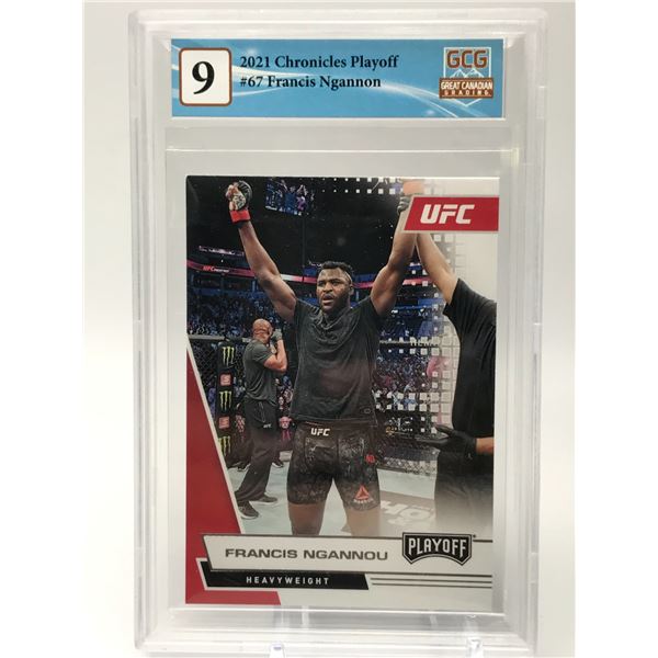 2021 CHRONICLES PLAYOFF NO.67 FRANCIS NGANNOU GCG GRADED 9