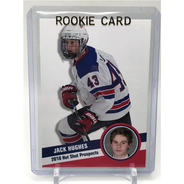 2018 HOT SHOT PROSPECTS JACK HUGHES ROOKIE CARD