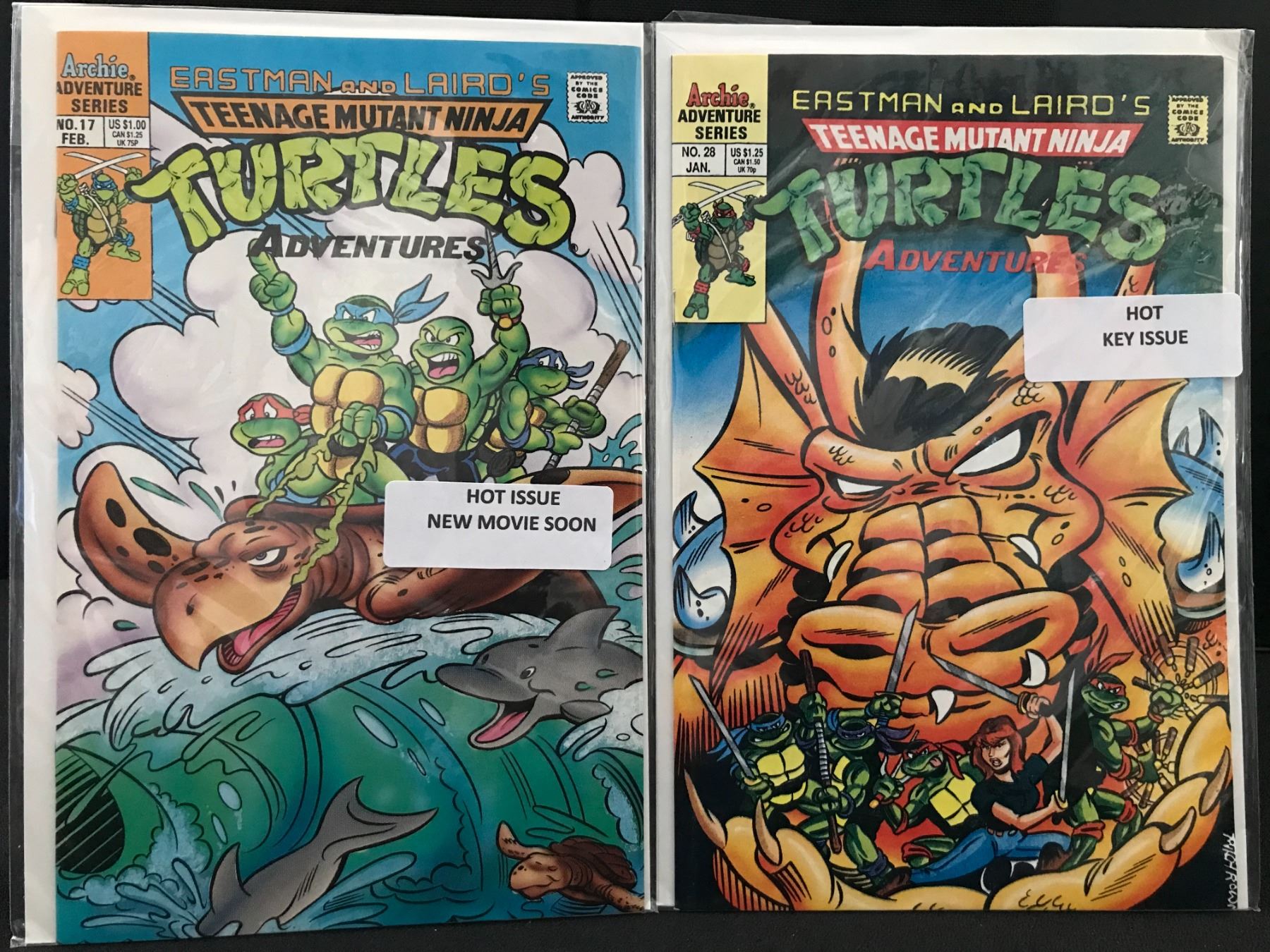 Tmnt Archie EASTMAN AND LAIRD'S TEENAGE MUTANT NINJA TURTLES #17 AND #20 (ARCHIE ...