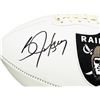 Image 2 : Bo Jackson Autographed Oakland Raiders White Logo Football Beckett COA