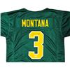 Image 2 : Notre Dame Fighting Irish Joe Montana Autographed Green Jersey JSA COA