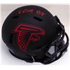 Image 1 : Kyle Pitts Autographed Falcons Eclipse Black Speed Mini Helmet Beckett