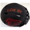 Image 2 : Kyle Pitts Autographed Falcons Eclipse Black Speed Mini Helmet Beckett