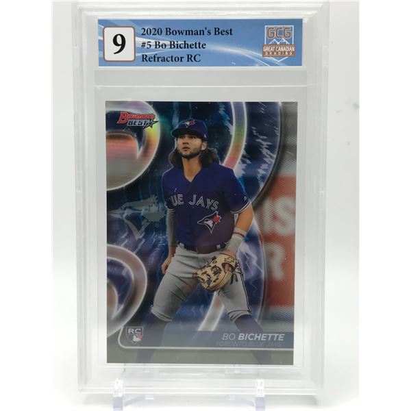 2020 BOWMAN'S BEST NO.5 BO BICHETTE REFRACTOR RC GCG GRADED 9