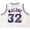 Image 2 : KARL MALONE SIGNED BASKETBALL JERSEY (PSA COA)