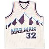 Image 3 : KARL MALONE SIGNED BASKETBALL JERSEY (PSA COA)