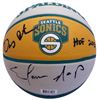 Image 1 : SHAWN KEMP AND GARY PAYTON SIGNED SEATTLE SUPERSONICS BASKETBALL (BECKETT COA)