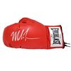 Image 1 : Mike Tyson Autographed Red Everlast Everlast Boxing Glove Left Hand In white Beckett