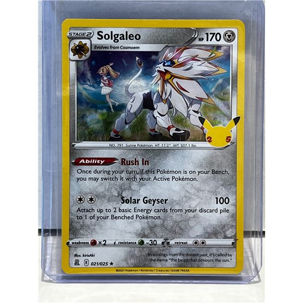 Solgaleo Pokemon Celebrations 25th Annivrsary  Rare 021/025