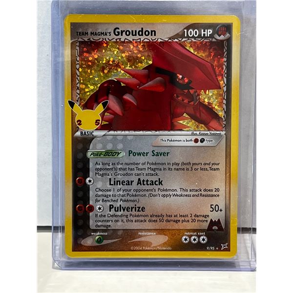 TEAM MAGMA'S GROUDON Holo - Celebrations 25th 9/95 - Carte Pokémon Rare