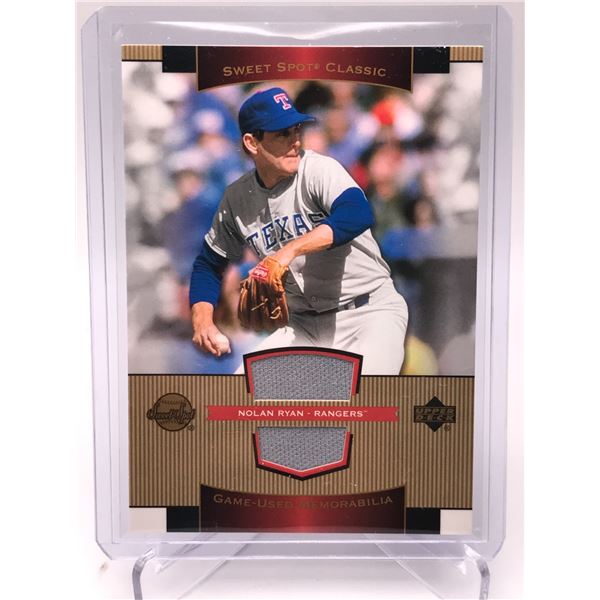 2003 UPPER DECK #SJ-NR NOLAN RYAN GAME USED PATCH CARD