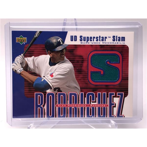 2002 UPPER DECK #SS-AR ALEX RODRIGUEZ GAME USED PATCH CARD