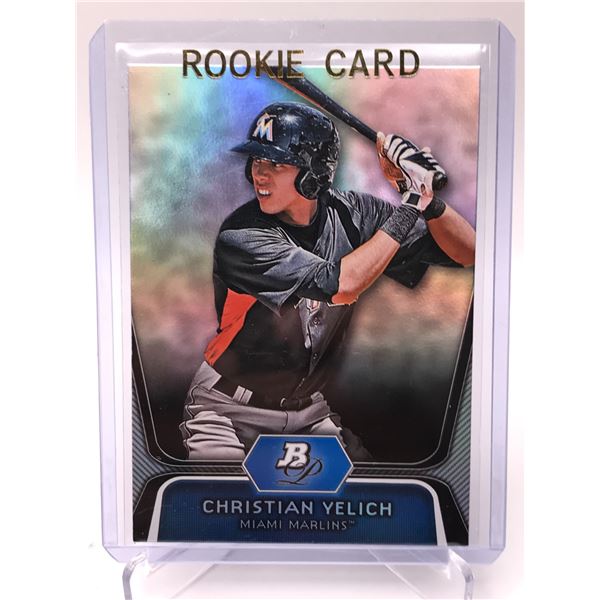 2012 TOPPS #BPP49 CHRISTIAN YELICH ROOKIE CARD