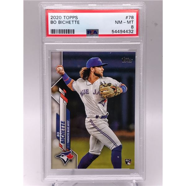 2020 TOPPS #78 BO BICHETTE PSA GRADED 8