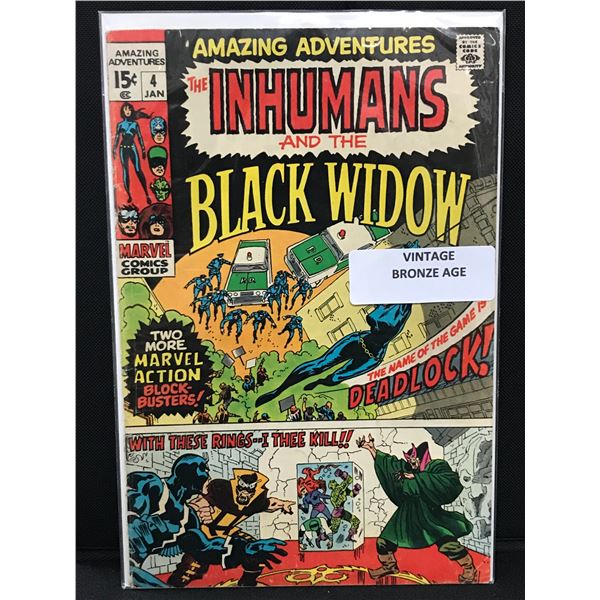 AMAZING ADVENTURES  #4  THE INHUMANS AND THE BLACK WIDOW  KEY ISSUE (MARVEL COMICS)